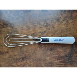 White Chef Wizard - Flipper/Tongs/Whisk for Fish, Deep Frying - Locks